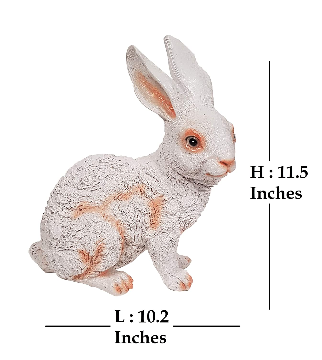 Resin Sitting Bunny Rabbit 2 (Animal Figurines Statue, Home & Garden Decoration,Outdoor Decor)