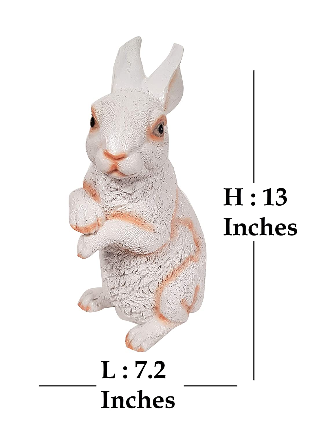 Resin Standing Bunny Rabbit 2 (Animal Figurines Statue, Home & Garden Decoration,Outdoor Decor)