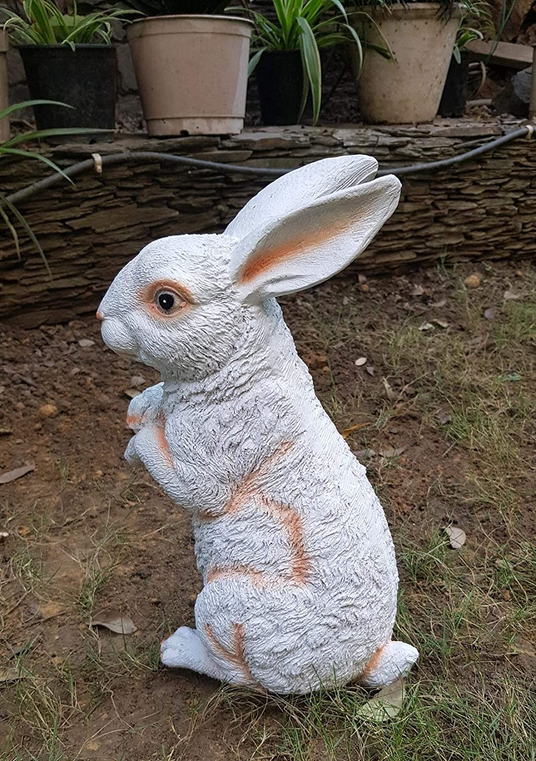 Resin Standing Bunny Rabbit 4 (Animal Figurines Statue, Home & Garden Decoration,Outdoor Decor)