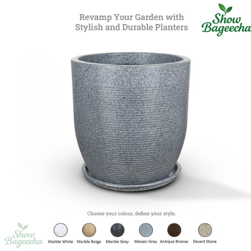 Lightweight fiber pot indoor outdoor use