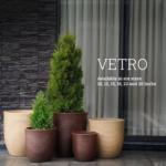 Lightweight fiber pot indoor outdoor use